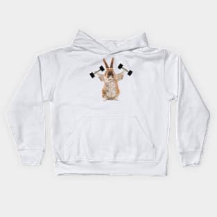 bunny curling Kids Hoodie